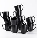 AmorArc 12 OZ Coffee Mugs, Matte Black Coffee Cups by AmorArc