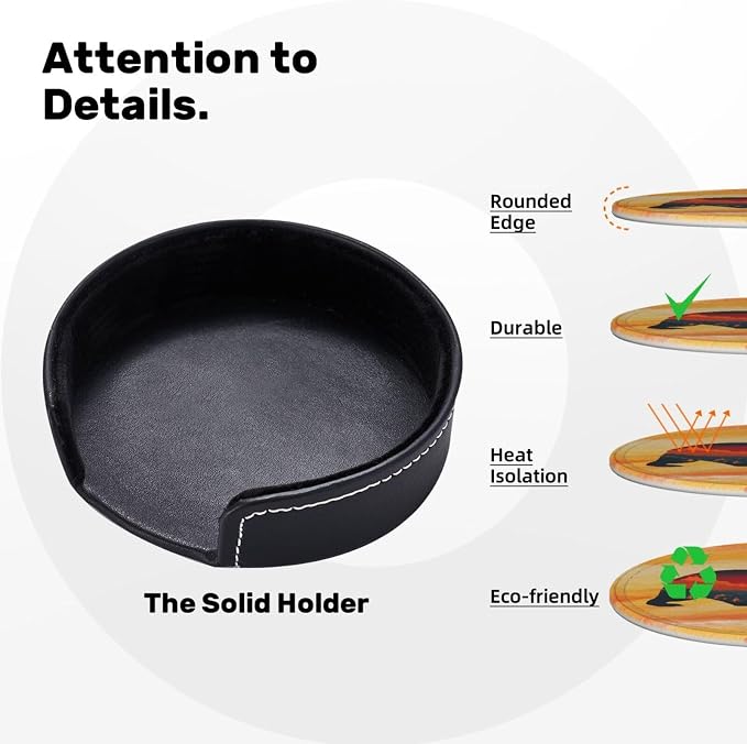 Bear Mountain Coasters Set 6 | for Drinks Coffee Table Gifts Home Decor 3.9 - Image 8