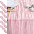 Cheesecloth Table Runner 10FT 6Pcs Blushing Pink Boho Gauze Runners | Cheese by Xiomot