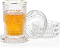 JUXYES Set of 5 Heat-Resistant Clear Glass Coaster by JUXYES