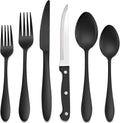 LIANYU 36-Piece Black Flatware Set by LIANYU