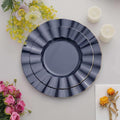 Efavormart 9" Salad Plates – Set of 10 Plastic Navy Blue Round Disposable Plates by efavormart