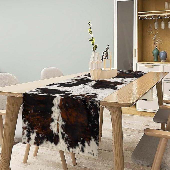 Cow Print Table Runner, 13x120 Inch - Image 2