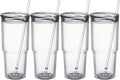 MEWAY 30oz/4 pcs Classic Insulated Tumblers, Double Wall Acrylic Tumbler by MEWAY