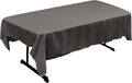 LA Linen Polyester Poplin Washable Rectangular Tablecloth, Stain and Wrinkle Resistant Table Cover 60x84, Fabric Table Cloth for Dinning, Kitchen, Party, Holiday 60 by 84-Inch, Charcoal