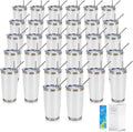 IEOVIEE 32 Pack 20oz Stainless Steel Insulated Bulk Tumblers by IEVOIEE