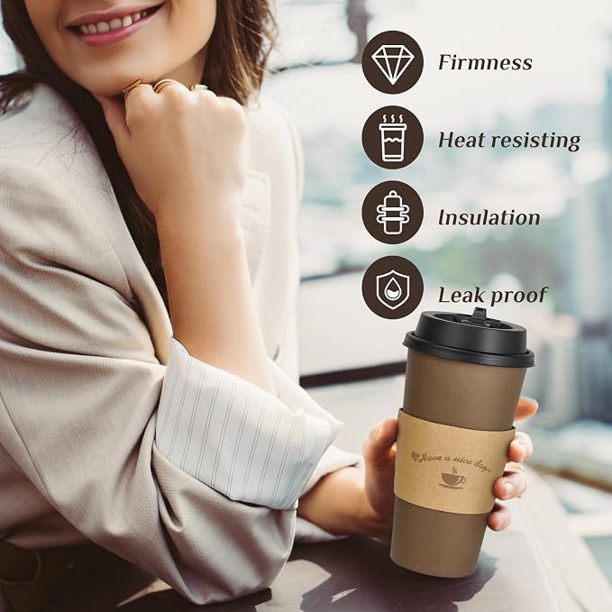 LITOPAK 100 Pack 20 oz Coffee Cups - Image 6