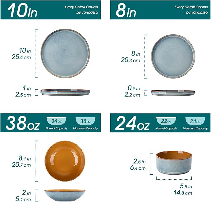 ONION Ceramic Plates and Bowls Sets - Image 3