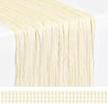 Showgeous 30 Pack Ivory Cheesecloth Table Runner, 17 x 108 Inches | Boho by Showgeous