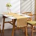 BALCONY & FALCON Table Runner Faux Linen Gold 14"x71" | Waterproof, Thanksgiving by BALCONYFALCON