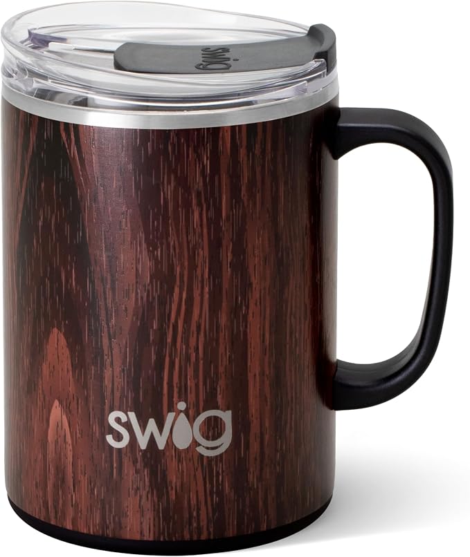 Swig Life 24oz Travel Mug, Bourbon Barrel | Triple Insulated Stainless Steel by SwigLife
