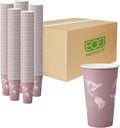 ECO PRODUCTS Compostable Disposable World Art 16oz Large Coffee Cups, Case of by Eco-Products