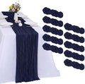 10 Pack Navy Blue Cheesecloth Table Runner 17 x 108 Inch | Boho Gauze Fabric by RestfulGlow