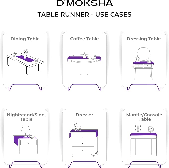 Classic Linen™ by D'Moksha Ivory Table Runner 36 Inches, 100% Pure Linen - Image 6