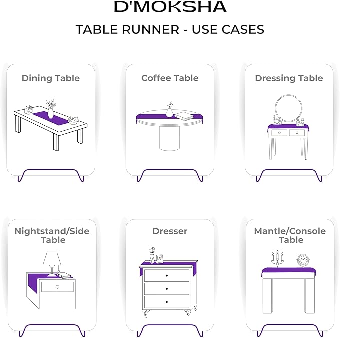Signature Linen™ by D'Moksha Ivory Table Runner 36 Inches, 100% Pure Linen - Image 6