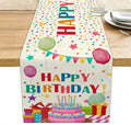 Happy Birthday Colorful Balloons Stars Table Runner, Birthday Decorations | by Unknown
