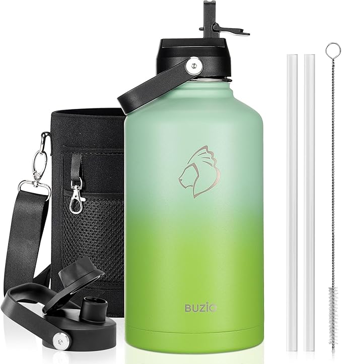 BUZIO 64 oz Insulated Stainless Steel Water Bottle by BUZIO