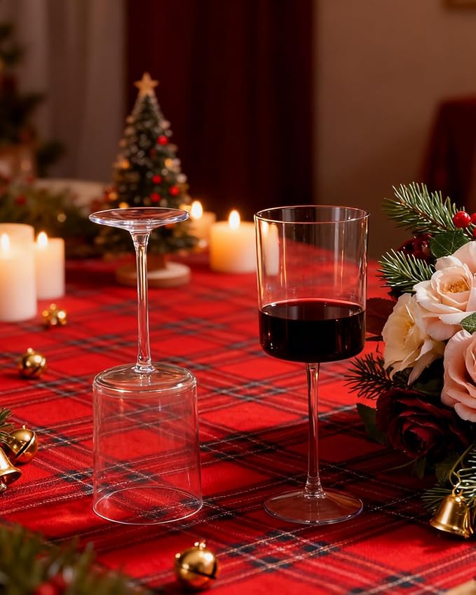 Ciaell 6 Pack Plastic Wine Glasses - 10 Oz Plastic Disposable Wine Glasses - Image 4