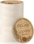 100 Pack Personalized Wedding Coasters, Custom Cardboard Coasters for Drinks with Photo Print and Text, Keepsake Wedding Favors and Gifts for Couples, 3.95" Round (Design 4)