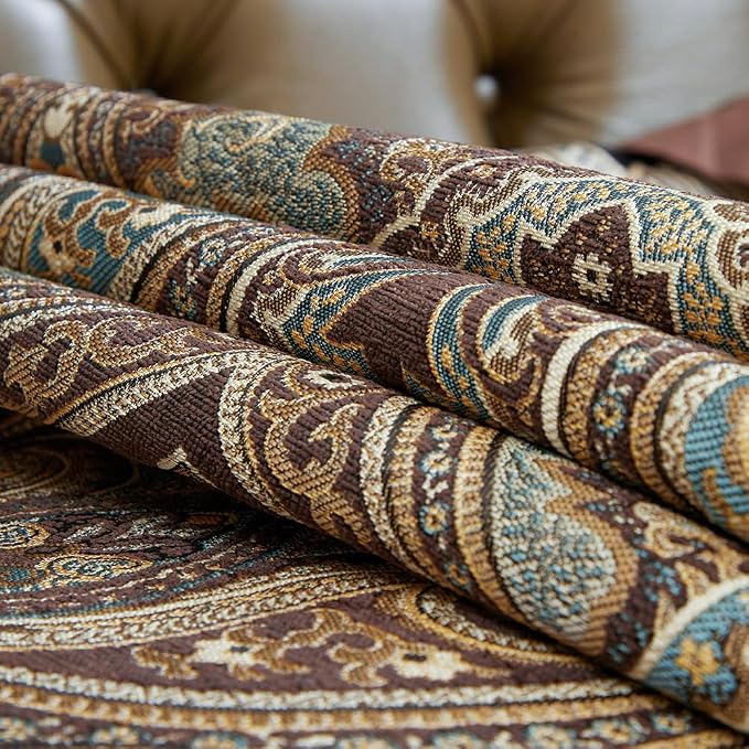Luxury Vintage Design Table Runner 60 inches Long Embroidery Jacquard Fabric - Image 5