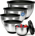 Deedro Mixing Bowls with Airtight Lids, Stainless Steel Mixing Bowls Set | 22 by Deedro