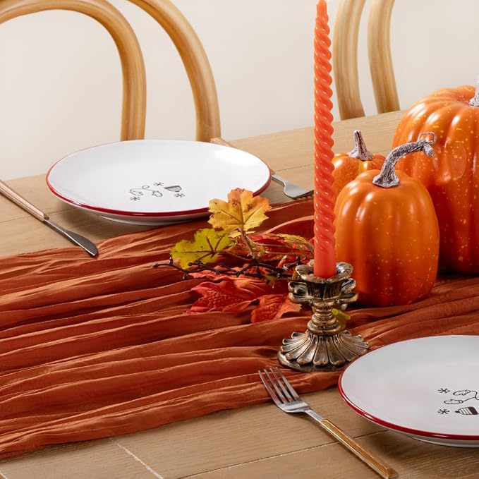 Terracotta Cheesecloth Table Runner 120 Inches 10 Pack Gauze Table Runner | - Image 7