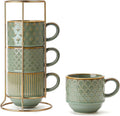 JIEMEI HOME Large Ceramic Coffee Mug Set of 4 by JHJIEMEIHOME