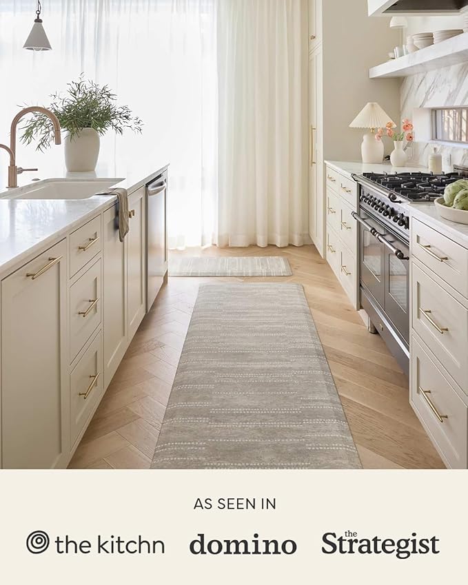 House of Noa Nama Standing Mat – Anti-Fatigue Cushioned Kitchen Mats for Floor | Ergonomic Bounce-Back Foam Kitchen Mats | Anti-Fatigue Mats for Kitchen & Standing | Ula Calico | 22" x 72"