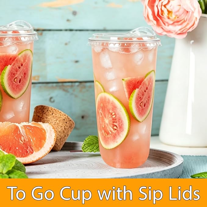 50 Pack 20OZ Clear Plastic Cups - Image 6