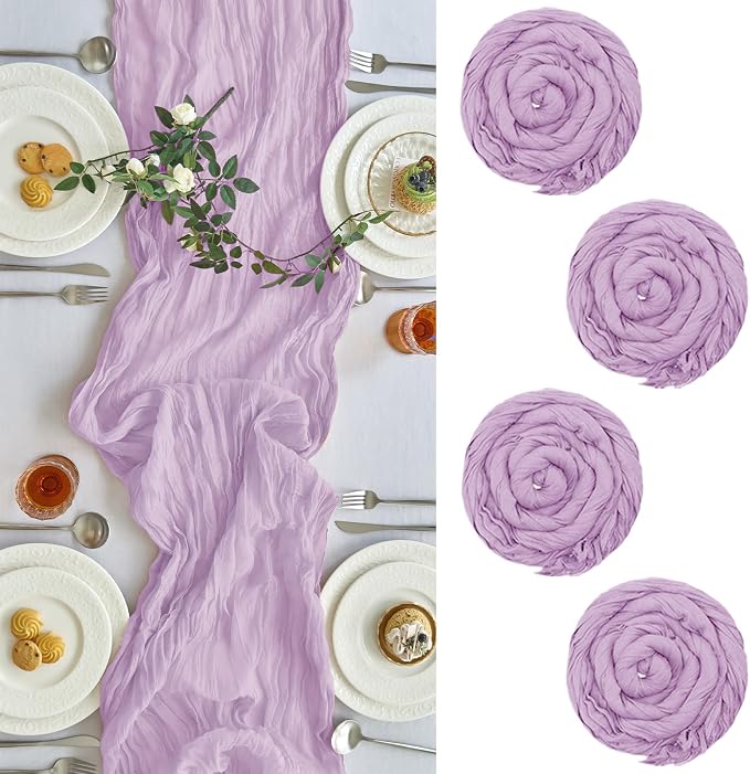 IVAPUPU Purple Table Runner 120 Inch by IVAPUPU