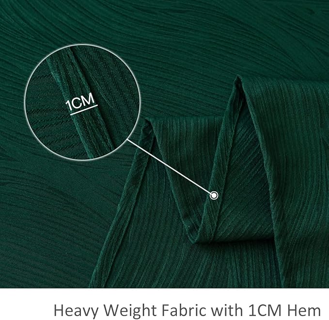maxmill Square Swirl Design Tablecloth Waterproof Spillproof Wrinkle Free Table Cloth, Kitchen Dinning Tabletop Decoration, Fabric Table Cover for Christmas Parties, 52 x 52 Inch, Hunter Green