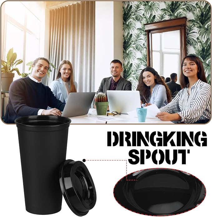Domensi 30 Pack Reusable Plastic Coffee Cups - Image 3