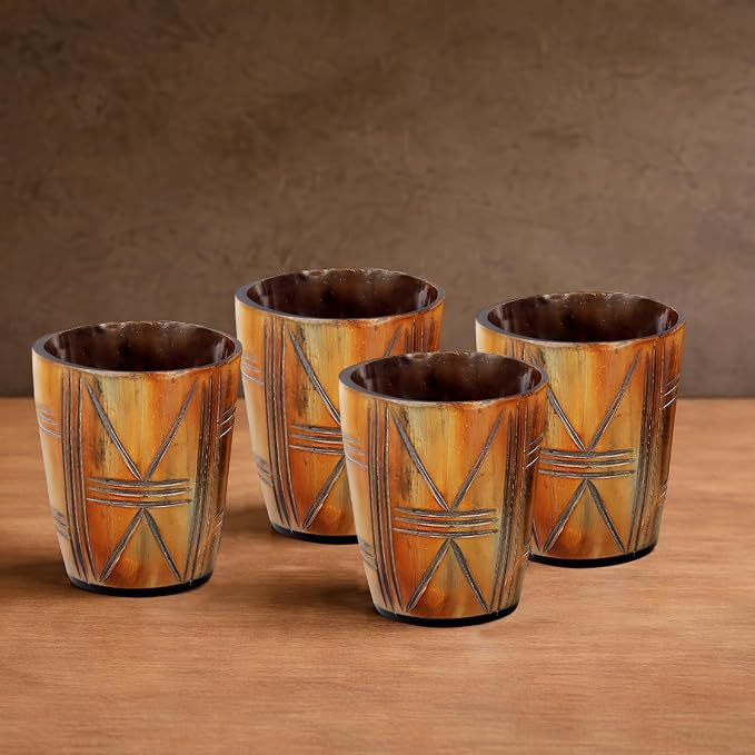 Handicrafts Home Viking Horn Shot Glasses Set of 12, Rustic Viking Drinkware - Image 5