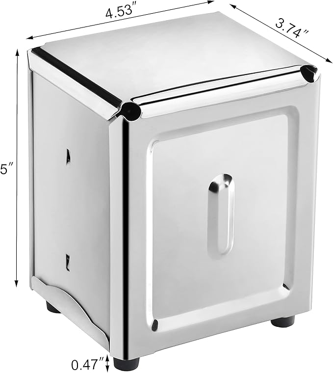 New Star Foodservice 24043 Stainless Steel Short Napkin Dispenser, 3.875 by - Image 2