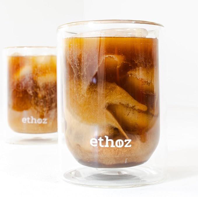 Ethoz® by Planetary Design Double Walled Glass Tumblers – Insulated by PlanetaryDesign