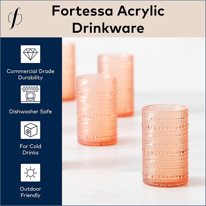 Fortessa Orbetto Outdoor Iced Beverage Cocktail Glass 4 Pack, 13 ounce - Image 3