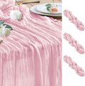 Cheesecloth Table Runner Blush Pink 10FT Boho Gauze Runner, 3 Pack | 120 Inch by Wokceer