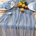 Dusty Blue Gauze Cheesecloth Table Runner 10ft Dinning Kitch Decor | by MLMC