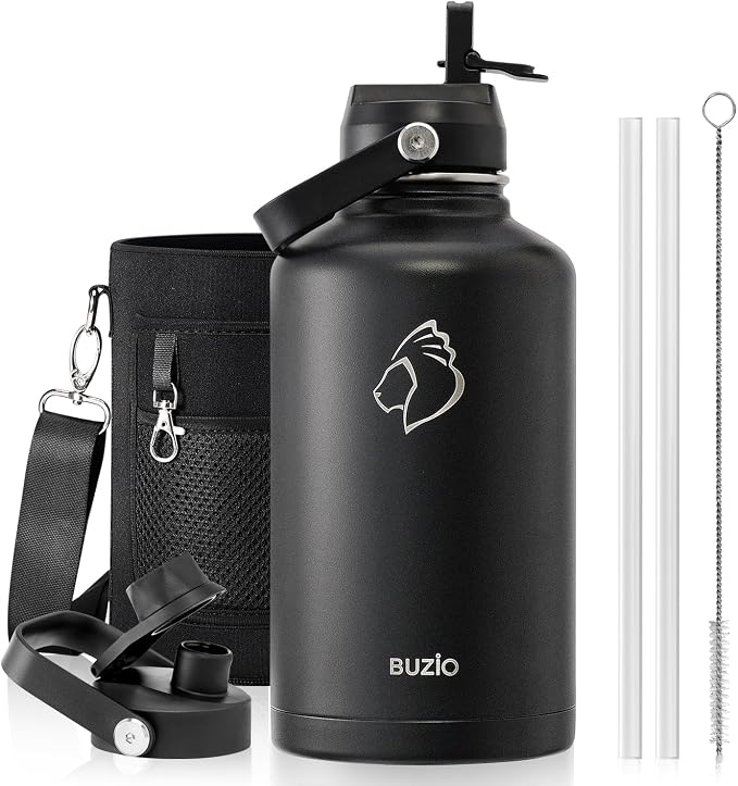 BUZIO 64 oz Insulated Stainless Steel Water Bottle by BUZIO
