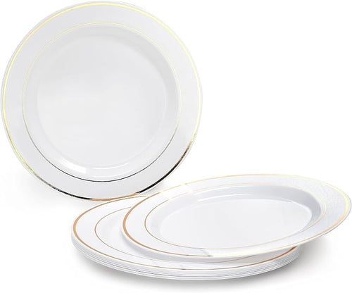 " OCCASIONS " 40 Plates Pack, Heavyweight Disposable Wedding Party Plastic by OCCASIONSFINESTPLASTICTABLEWARE