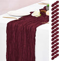 15 Pack Burgundy Table Runners 17 x 108inch Cheesecloth Table Runner Boho Gauze by Lumaycens