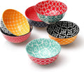DOWAN 10 oz Small Bowls Set of 6 - Ceramic Ice Cream Bowls, Small Dessert Bowls for Cereal, Snacks, Dipping Bowl for Kirchen, Decorative Bowls, Dishware and Microwave Safe, Portion Control Bowl