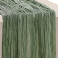 1 Pack Sage Green Cheesecloth Table Runner 35x120 Inch 10Ft Rustic Gauze Cheese by SuBleer