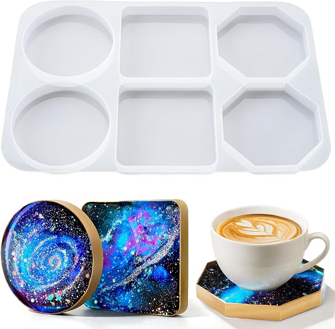 HeyClear Coaster Resin Molds Silicone by HeyClearResin