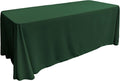 LA Linen Polyester Poplin Washable Rectangular Tablecloth, Stain and Wrinkle Resistant Table Cover 90x132, Fabric Table Cloth for Dinning, Kitchen, Party, Holiday 90 by 132-Inch, Hunter Green