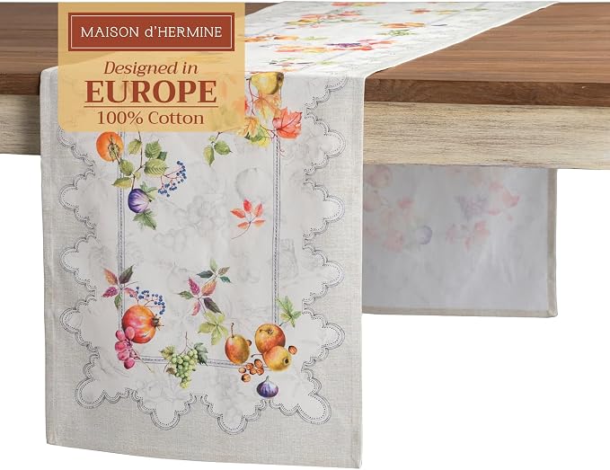 Maison d' Hermine Table Runner 100% Cotton 14.50" x 108" | Table Runners 108 by MaisondHermine