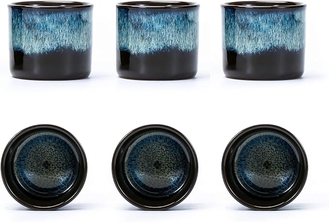 Japanese Tea Cups Set of 6, Ceramic Espresso Cups, Chinese Tea Cups by Lavinttostory