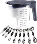 19-Pc Magnetic Measuring Cups and Spoons Set, by Recogwood