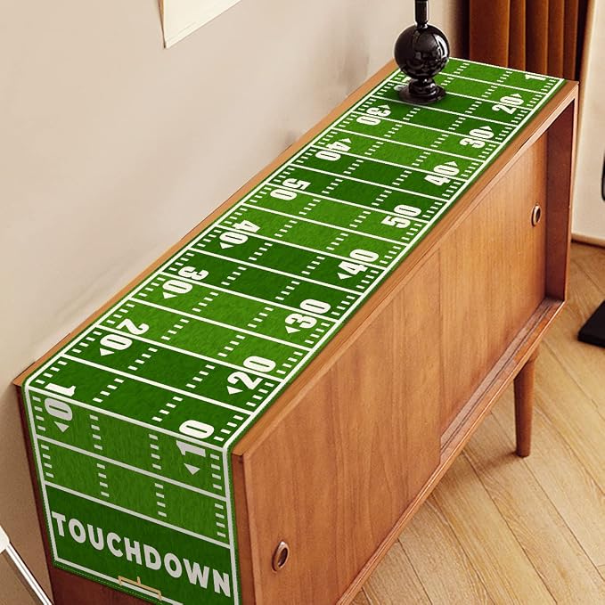 Nepnuser American Football Court Table Runner Touch Down Football Birthday - Image 4