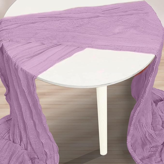 10 Pack Lilac Cheesecloth Table Runner 35x120 Inch 10Ft Rustic Gauze Cheese - Image 2